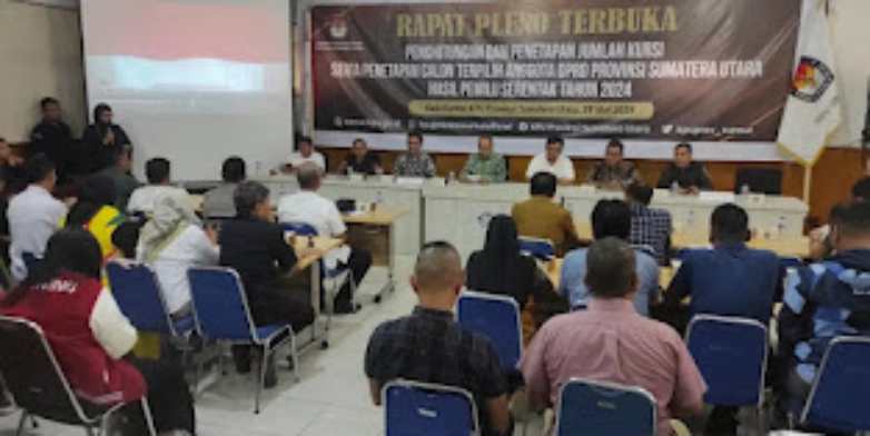 Rapat Pleno Terbuka KPU, Golkar Pemenang Pemilu Legislatif 2024 Tingkat Sumut Raih 22 Kursi