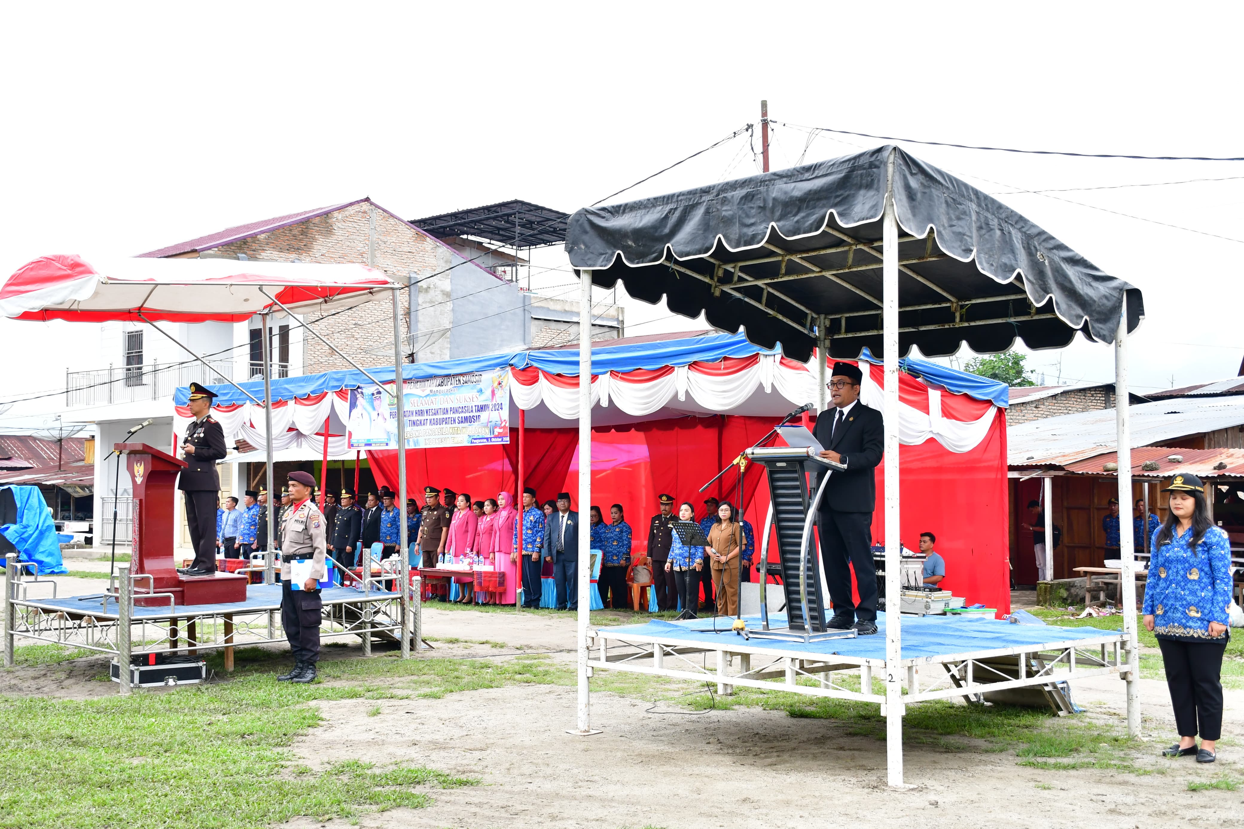 Forkopimda Samosir Peringati Hari Kesaktian Pancasila, Kapolres Pimpin Upacara