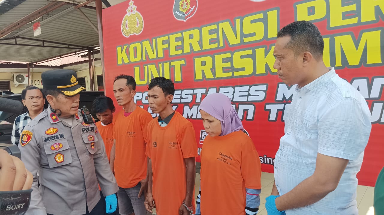 Polsek Medan Tembung Ringkus 4 Pelaku Pembunuhan Wanita yang Ditemukan di Tumpukkan Sampah