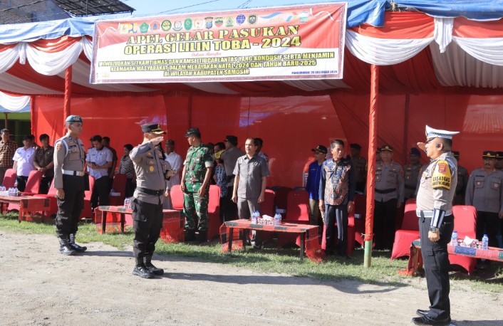 Kapolres Samosir Pimpin Apel Operasi Lilin Toba 2024, Siap Amankan Nataru