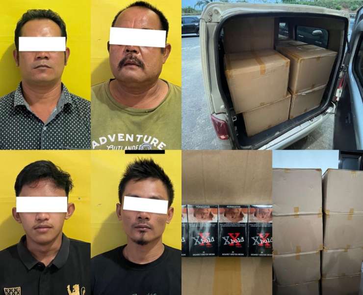 Empat Pelaku Sindikat Rokok Pita Cukai Palsu Ditangkap