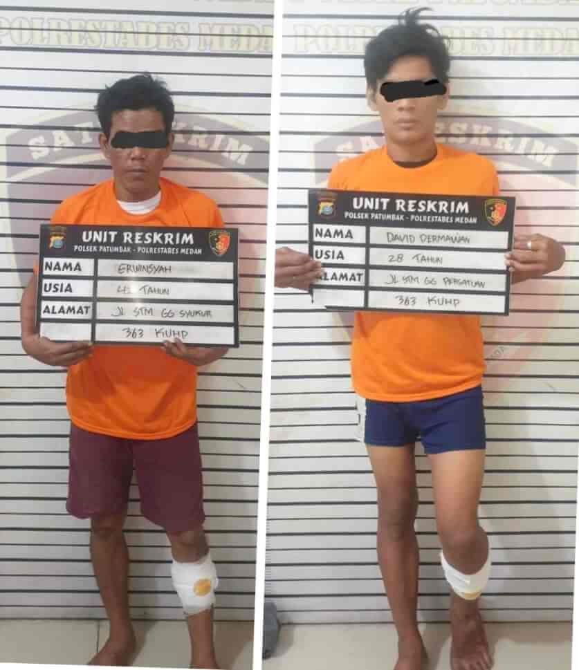 Polsek Patumbak Tembak 2 Residivis Pelaku Curat