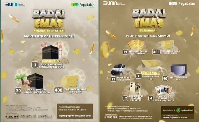 PT Pegadaian Hadirkan Undian Berhadiah Program Badai Emas Pegadaian 2025