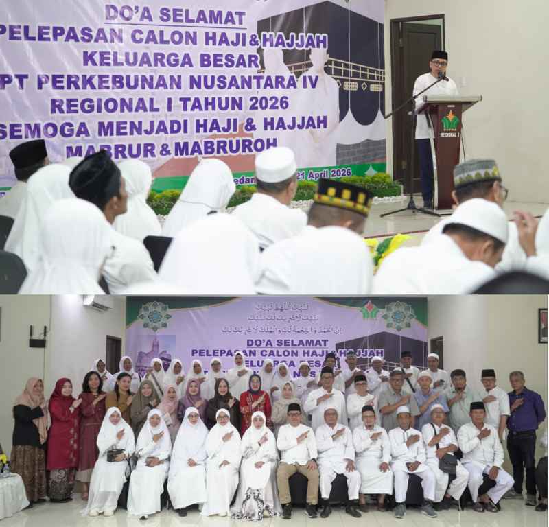 PTPN IV Regional I Medan Gelar Doa Selamat Bagi 60 Calon Jemaah Haji 2026