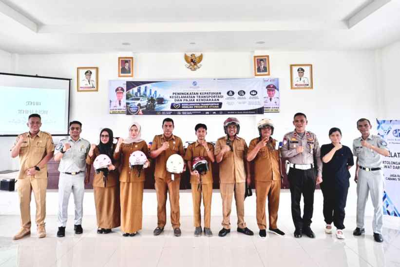 Giat Sosialisasi Peningkatan Kepatuhan Keselamatan Transportasi dan Pajak Kendaraan di Kecamatan Percut Sei Tuan