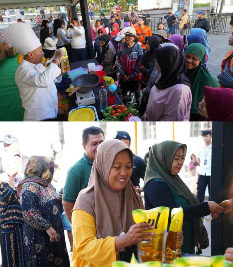 Minyak Goreng PTPN Diserbu Warga di Kota Tua Surabaya