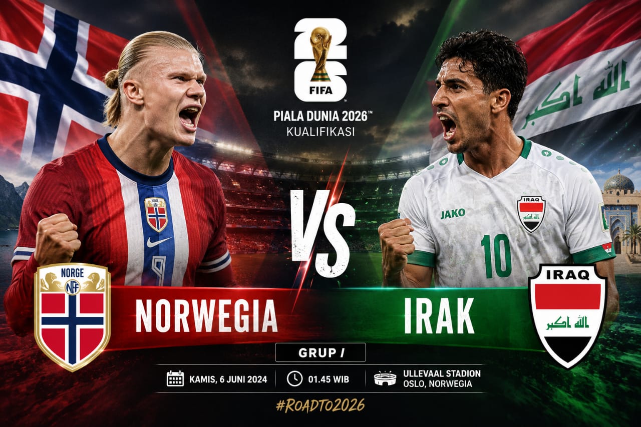Preview: Norwegia vs Irak – Duel Generasi Emas vs Kuda Hitam di Grup Neraka