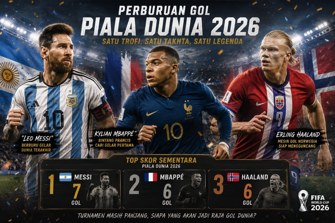 Cetak Gol Debut, Haaland Ikut Panaskan Persaingan Top Skor Piala Dunia 2026: Bisakah Kalahkan Messi dan Mbappe?