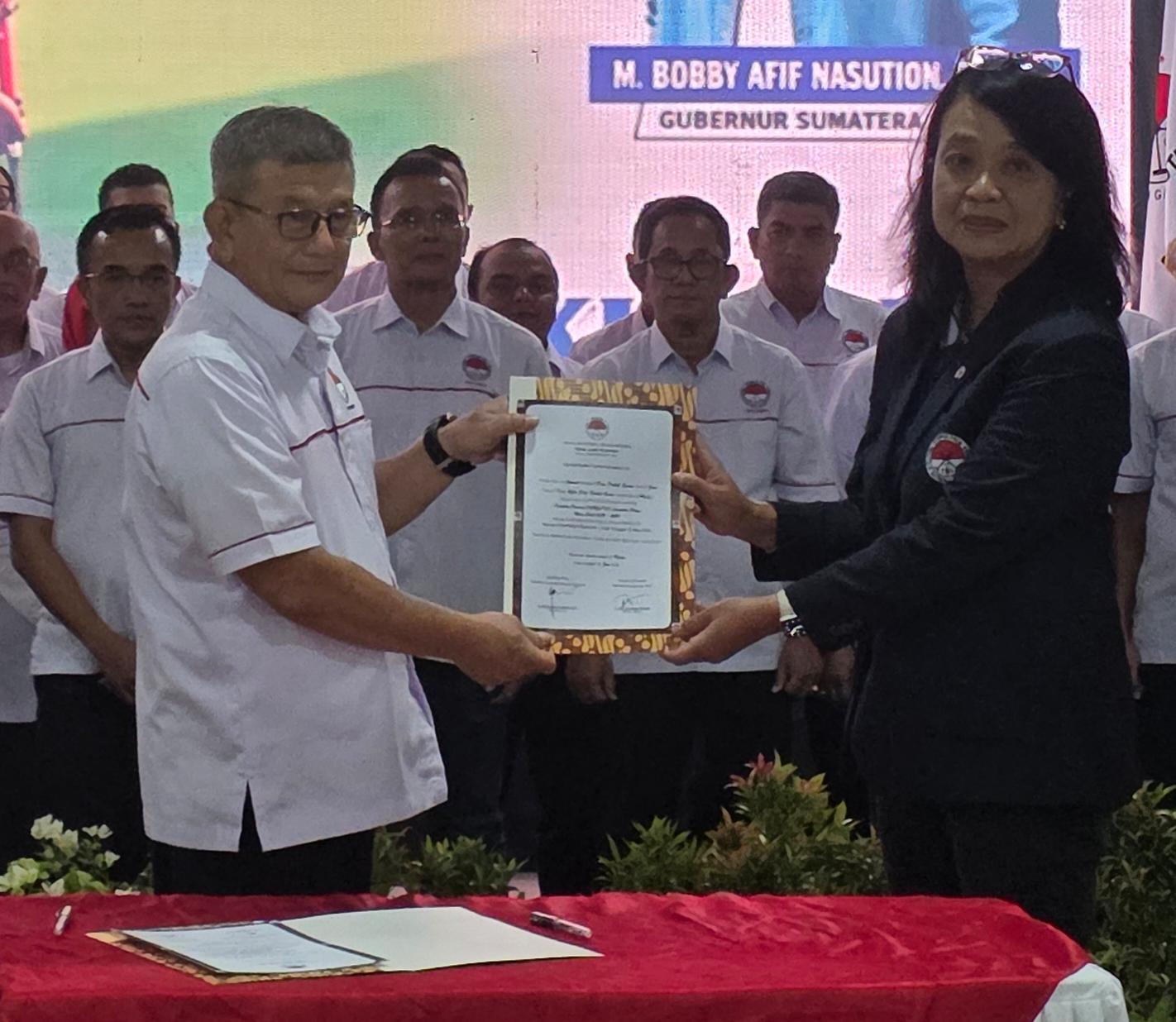 Pergatsi Sumut baru saja dilantik dan menargetkan double medali di PON. (Ist)